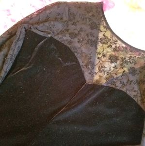 Calf length vintage velvet dress